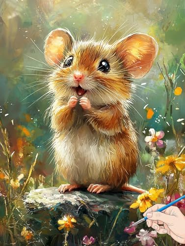 Malen Nach Zahlen Erwachsene Tiere Malen Nach Zahlen Blumen DIY Set Ewachsene Paint by Numbers Adult mit Pinseln und Acrylfarbe Handgemalt Ölgemälde Geschenke für Frauen Halloween Deko 30x40cm I-11 von Jaeixouu