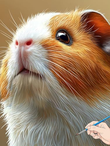 Malen Nach Zahlen Erwachsene Tiere Malen Nach Zahlen Kinder ab 10 Maus Set Basteln Erwachsene Paint by Numbers Adult Acrylfarbe Ölgemälde Bastelset Herbstdeko Geschenke Deko Wohnzimmer 60x80cm H-87 von Jaeixouu