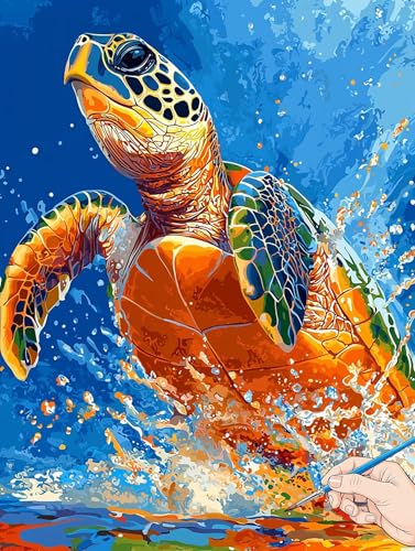 Malen Nach Zahlen Erwachsene Tiere Malen Nach Zahlen Kinder ab 10 Schildkröte Set Basteln Erwachsene DIY Paint by Numbers Adult Acrylfarbe Ölgemälde Bastelset Geschenke Deko Wohnzimmer 70x90cm A-74 Malen Nach Zahlen Erwachsene Tiere Malen Nach Zahlen Kinder ab 10 Schildkröte Set Basteln Erwachsene DIY Paint by Numbers Adult Acrylfarbe Ölgemälde Bastelset Geschenke Deko Wohnzimmer 70x90cm A-74 von Jaeixouu