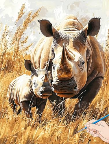 Malen Nach Zahlen Erwachsene Tiere Malen Nach Zahlen Nashorn DIY Set Ewachsene Paint by Numbers Adult mit Pinseln und Acrylfarbe Handgemalt Ölgemälde Kit für Geschenke für Frauen Deko 30x40cm G-07 Malen Nach Zahlen Erwachsene Tiere Malen Nach Zahlen Nashorn DIY Set Ewachsene Paint by Numbers Adult mit Pinseln und Acrylfarbe Handgemalt Ölgemälde Kit für Geschenke für Frauen Deko 30x40cm G-07 von Jaeixouu