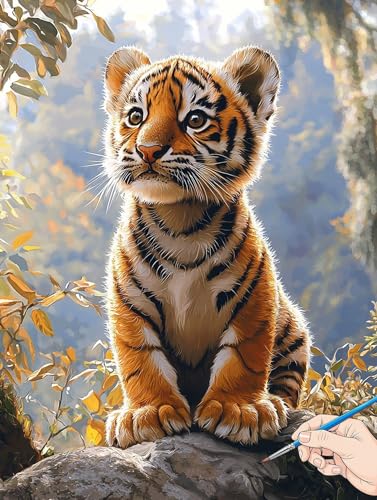 Malen Nach Zahlen Erwachsene Tiere Malen Nach Zahlen Tiger DIY Set Ewachsene Paint by Numbers Adult mit Pinseln und Acrylfarbe Handgemalt Ölgemälde Kit Geschenke für Frauen Halloween Deko 60x80cm D-98 Malen Nach Zahlen Erwachsene Tiere Malen Nach Zahlen Tiger DIY Set Ewachsene Paint by Numbers Adult mit Pinseln und Acrylfarbe Handgemalt Ölgemälde Kit Geschenke für Frauen Halloween Deko 60x80cm D-98 von Jaeixouu