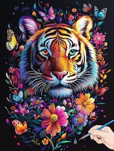 Malen Nach Zahlen Erwachsene Tiger Malen Nach Zahlen Blumen DIY Set Ewachsene Paint by Numbers Adult mit Pinseln und Acrylfarbe Handgemalt Ölgemälde Geschenke für Frauen Halloween Deko 70x90cm E-85 Malen Nach Zahlen Erwachsene Tiger Malen Nach Zahlen Blumen DIY Set Ewachsene Paint by Numbers Adult mit Pinseln und Acrylfarbe Handgemalt Ölgemälde Geschenke für Frauen Halloween Deko 70x90cm E-85 von Jaeixouu