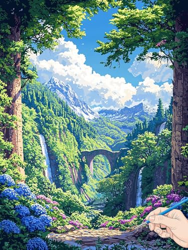 Malen Nach Zahlen Erwachsene Wald Malen Nach Zahlen Baum DIY Set Ewachsene Paint by Numbers Adult mit Pinseln und Acrylfarbe Handgemalt Ölgemälde Kit Geschenke für Frauen Halloween Deko 70x90cm H-66 von Jaeixouu