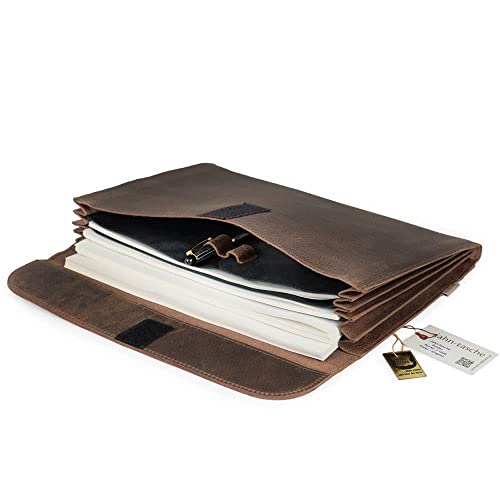 Jahn-Tasche â€“ A4 Dokumentenmappe/Dokumententasche, aus Büffel-Leder, Braun, Modell 1042-n von Jahn-Tasche