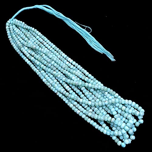 Natürliche Larimar 4mm-6mm Glatte Rondelle Perlen | 8-Zoll-Strang | Natürliche Larimar Halbedelsteinperlen | AAA+ Larimar Perlen für Schmuck|16" Zoll Full Strand Natürliche Larimar 4mm-6mm Glatte Rondelle Perlen | 8-Zoll-Strang | Natürliche Larimar Halbedelsteinperlen | AAA+ Larimar Perlen für Schmuck|16" Zoll Full Strand von Jaipur Gems Mart