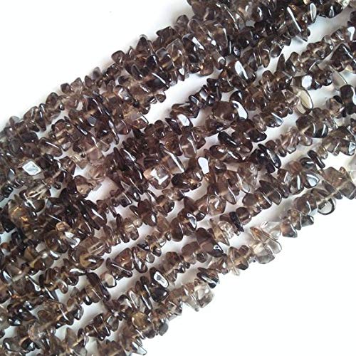 Rauchquarz Chips Perlen, Halbedelsteine ​​Chips Perlen, 34" 4-6mm Strand, Rauchquarz Chips Schmuck BeadsSize Gravel Uncut Nugget AAA von Jaipur Gems Mart