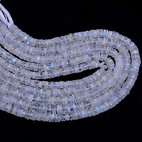 Regenbogen Mondstein 5mm-6mm Heishi Facettierte Perlen | Edelstein Reifen Rondelle 13" Strang | Natürliches Blaues Feuer Weiß Regenbogen Mondstein Spacer Beads Regenbogen Mondstein 5mm-6mm Heishi Facettierte Perlen | Edelstein Reifen Rondelle 13" Strang | Natürliches Blaues Feuer Weiß Regenbogen Mondstein Spacer Beads von Jaipur Gems Mart
