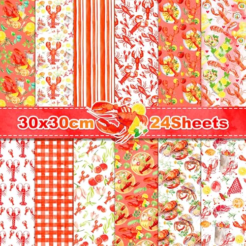 24 Blatt Crawfish Scrapbook Papier 30 x 30 cm Hummermuster Block Krebse doppelseitiges Scrapbook Papier für Hummer, Scrapbooking, Hintergrund Kartenherstellung Kit Floral Cardstock Origami DIY 24 Blatt Crawfish Scrapbook Papier 30 x 30 cm Hummermuster Block Krebse doppelseitiges Scrapbook Papier für Hummer, Scrapbooking, Hintergrund Kartenherstellung Kit Floral Cardstock Origami DIY von Jajajuegos