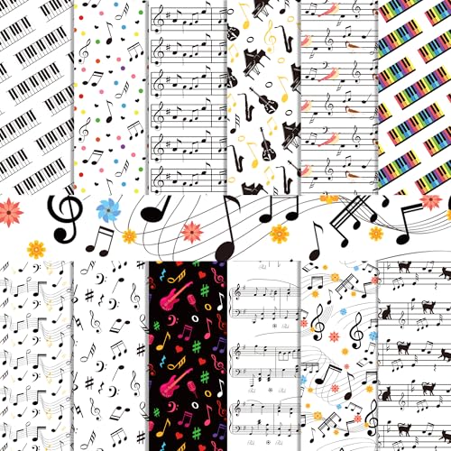 24 Blatt Musiknoten-Muster, Papier, 30,5 x 30,5 cm von Jajajuegos