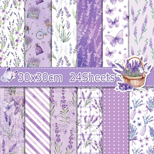 24 Blatt lila Blumen Lavendel Schmetterling Muster Block 30 x 30 cm lila Blumen Scrapbook Papier Lavendel Schmetterling doppelseitig gemustert Karton Papier Packung für DIY Kartenherstellung Origami 24 Blatt lila Blumen Lavendel Schmetterling Muster Block 30 x 30 cm lila Blumen Scrapbook Papier Lavendel Schmetterling doppelseitig gemustert Karton Papier Packung für DIY Kartenherstellung Origami von Jajajuegos