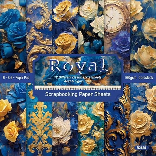 Hintergrundpapier mit blauer Blume und goldenem Hintergrund von Jajajuegos