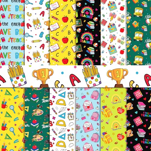 Scrapbook-Papier für Lehrer, 30,5 x 30,5 cm, für Kartenherstellung, Origami, DIY, 24 Blatt Scrapbook-Papier für Lehrer, 30,5 x 30,5 cm, für Kartenherstellung, Origami, DIY, 24 Blatt von Jajajuegos