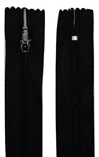 50 Fermetures éclair, 25 cm lang, 24 mm breit, Spiralbindung, Farbe: schwarz 50 Fermetures éclair, 25 cm lang, 24 mm breit, Spiralbindung, Farbe: schwarz von Jajasio