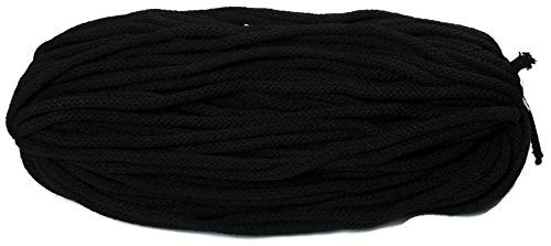 BW-Kordel, 50 Meter, 6mm dick mit Kern, 26-Schwarz von Jajasio