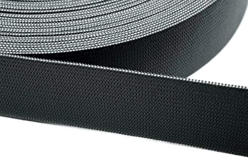 Gummiband zum Nähen 25mm Breit in 20 Farben 20 - dunkelgrau 25 Meter von Jajasio