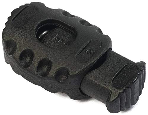 Jajasio 10 Kordelstopper 1 Loch bis 6mm Kordeldurchmesser #07 / Farbe: 05 – schwarz von Jajasio