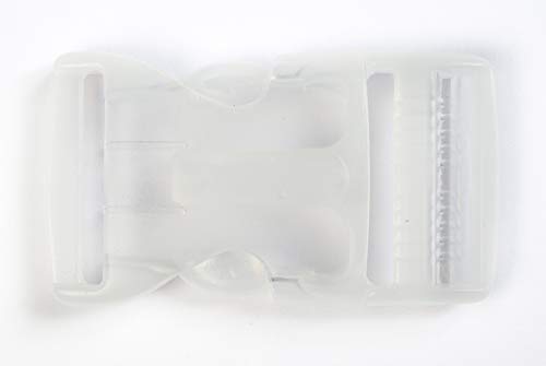 Jajasio 10 STK. Gurtband-Steckschließer für Gurtband Klickverschluss in 17 Farben Steckschnalle transparent 15mm von Jajasio