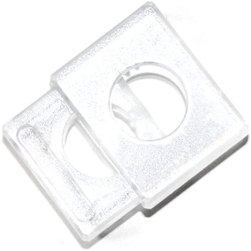 Jajasio 10 Stk. Kordelstopper (1-Loch), bis 10mm Kordeldurchmesser #23 02 - transparent von Jajasio