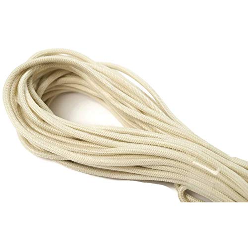 Jajasio 10 m Gummikordel 2,2mm, Elastische Kordel Auswahl aus 37 Farben Gummischnur Elastische Kordel/Farbe: 02 - creme von Jajasio