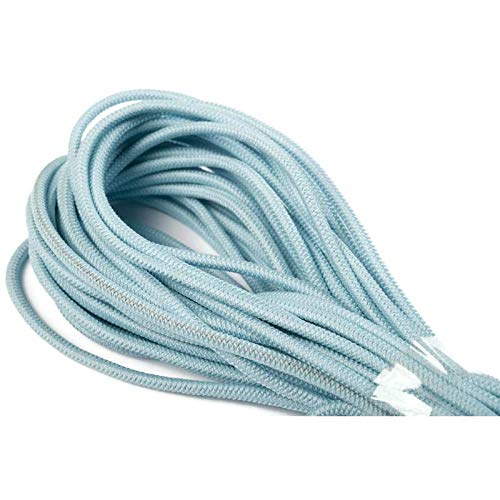 Jajasio 10 m Gummikordel 2,2mm, Elastische Kordel Auswahl aus 37 Farben Gummischnur Elastische Kordel/Farbe: 16 - hellblau von Jajasio