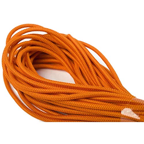 Jajasio 10 m Gummikordel 3mm, Elastische Kordel Auswahl aus 37 Farben Gummischnur Elastische Kordel/Farbe: 14 - orange von Jajasio