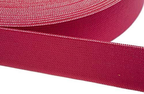 Jajasio 12 Meter Gummiband zum Nähen in 20 Farben elastische Band für Kleid Rock Hosen 05 - pink 25mm von Jajasio