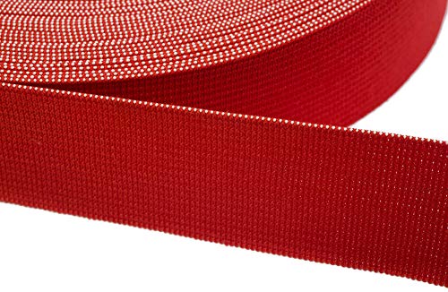 Jajasio 12 Meter Gummiband zum Nähen in 20 Farben elastische Band für Kleid Rock Hosen 06 - rot 20mm von Jajasio