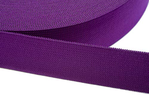 Jajasio 12 Meter Gummiband zum Nähen in 20 Farben elastische Band für Kleid Rock Hosen 09 - lila 20mm von Jajasio