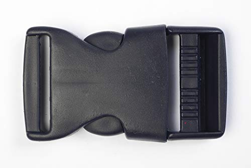 Jajasio 2 STK. Gurtband-Steckschließer für Gurtband Klickverschluss in 17 Farben Steckschnalle dunkelblau 15mm von Jajasio
