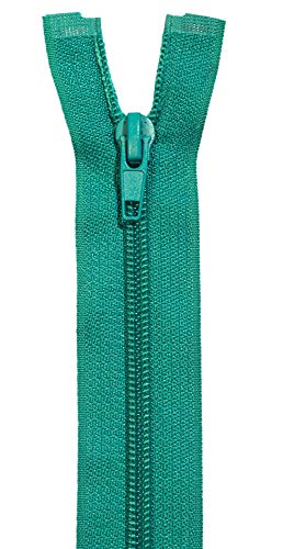 Jajasio 2 STK. Reißverschluss Teilbar 5mm Spirale in 29 Farben smaragdgrün 65cm teilbarer Reißverschluss von Jajasio