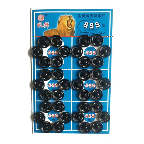 Jajasio 36 Metall Druckknöpfe zum Annähen, Größe 12mm #5 schwarz, Metallknöpfe für Kleidenstücke, Jacke und Taschen Jajasio 36 Metall Druckknöpfe zum Annähen, Größe 12mm #5 schwarz, Metallknöpfe für Kleidenstücke, Jacke und Taschen von Jajasio