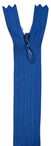 Jajasio 4 STK. Nahtfeiner Reißverschlüsse Nicht teilbar in 35 Farben Royalblau 55cm Verdeckter Reißverschluss von Jajasio