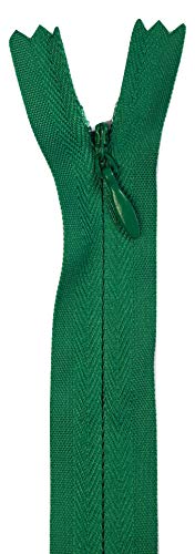 Jajasio 4 STK. Nahtfeiner Reißverschlüsse Nicht teilbar in 35 Farben dunkelgrün 55cm Verdeckter Reißverschluss von Jajasio