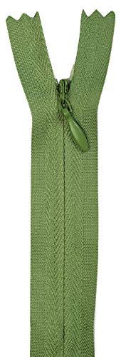 Jajasio 4 STK. Nahtfeiner Reißverschlüsse Nicht teilbar in 35 Farben olivgrün 45cm Verdeckter Reißverschluss von Jajasio