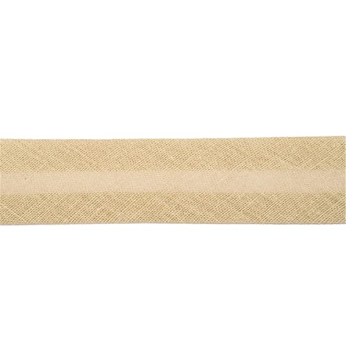 Jajasio Baumwoll Schrägband 19mm breit in 24 Farben, Einfassband Baumwolle Nahtband 03 ? Dunkelbeige von Jajasio