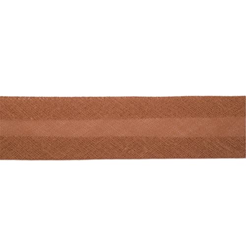 Jajasio Baumwoll Schrägband 25mm breit in 24 Farben, Einfassband Baumwolle Nahtband 04 ? Rostbraun von Jajasio