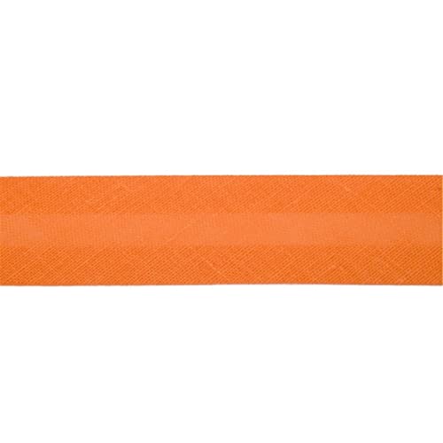 Jajasio Baumwoll Schrägband 25mm breit in 24 Farben, Einfassband Baumwolle Nahtband 07 ? orange von Jajasio