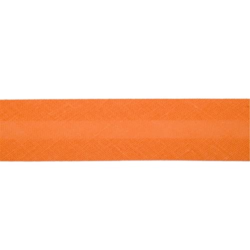 Jajasio Baumwoll Schrägband 25mm breit in 24 Farben, Einfassband Baumwolle Nahtband 07 ? orange von Jajasio