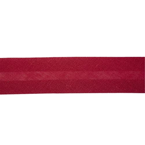 Jajasio Baumwoll Schrägband 25mm breit in 24 Farben, Einfassband Baumwolle Nahtband 10 ? weinrot von Jajasio