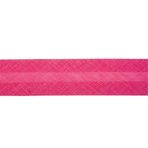 Jajasio Baumwoll Schrägband 25mm breit in 24 Farben, Einfassband Baumwolle Nahtband 14 ? Himbeere von Jajasio