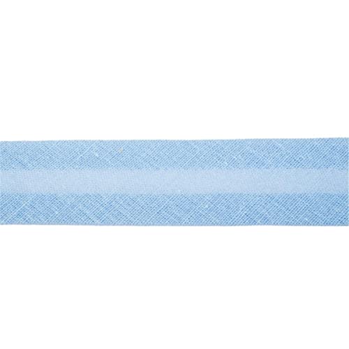 Jajasio Baumwoll Schrägband 25mm breit in 24 Farben, Einfassband Baumwolle Nahtband 19 ? hellblau von Jajasio