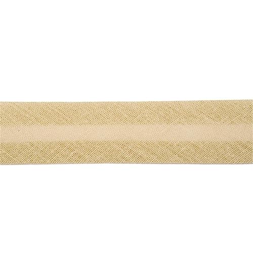 Jajasio Baumwoll Schrägband 25mm breit in 40 Farben, Einfassband Baumwolle Nahtband/Farbe: 03 - dunkelbeige von Jajasio
