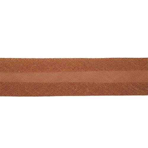 Jajasio Baumwoll Schrägband 25mm breit in 40 Farben, Einfassband Baumwolle Nahtband/Farbe: 04 - rostbraun von Jajasio