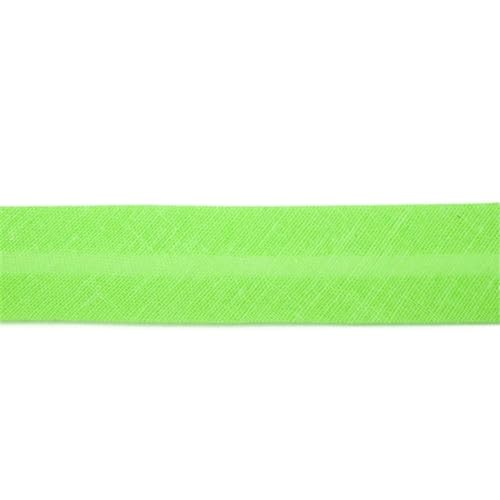 Jajasio Baumwoll Schrägband 25mm breit in 40 Farben, Einfassband Baumwolle Nahtband/Farbe: 20 - lime von Jajasio