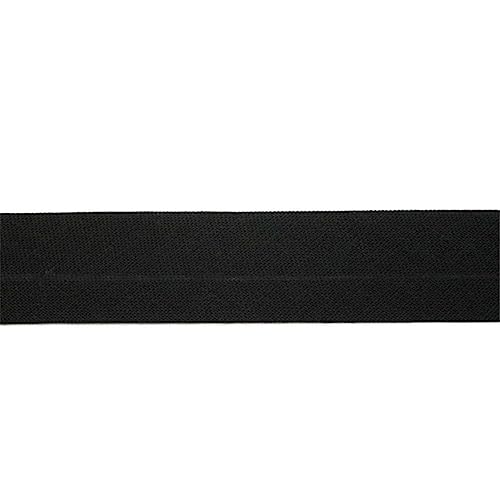 Jajasio Baumwoll Schrägband 25mm breit in 40 Farben, Einfassband Baumwolle Nahtband/Farbe: 40 - schwarz von Jajasio