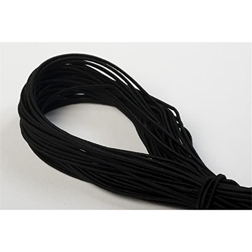 Jajasio Elastische Kordeln/Hutgummi 1,5 mm dick in 19 Farben 19 / schwarz 200 m von Jajasio