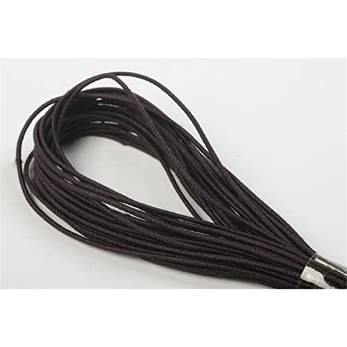 Jajasio Elastische Kordeln/Hutgummi 1mm dick in 19 Farben 03 / braun 10 m von Jajasio