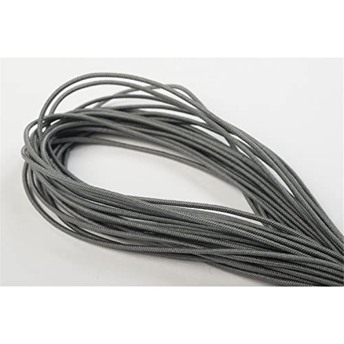 Jajasio Elastische Kordeln/Hutgummi 1mm dick in 19 Farben 17 / Mittelgrau 10 m von Jajasio