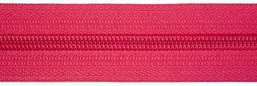 Jajasio Endlosreißverschluss mit Zipper 3mm (Nonlock), 5 Meter, Reißverschluss endlos Auswahl aus 40 Farben/Farbe: 64 – Himbeere von Jajasio