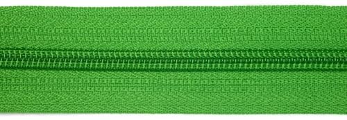 Jajasio Endlosreißverschluss mit Zipper 3mm (Nonlock), 5 Meter, Reißverschluss endlos Auswahl aus 40 Farben/Farbe: 82 – grassgrün von Jajasio